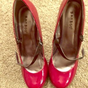 Red Platform Heels